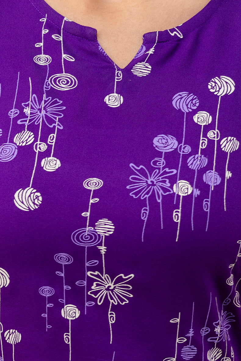 Veshviti Purle Leaf Motif Printed Rayon co-ord set